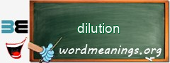 WordMeaning blackboard for dilution